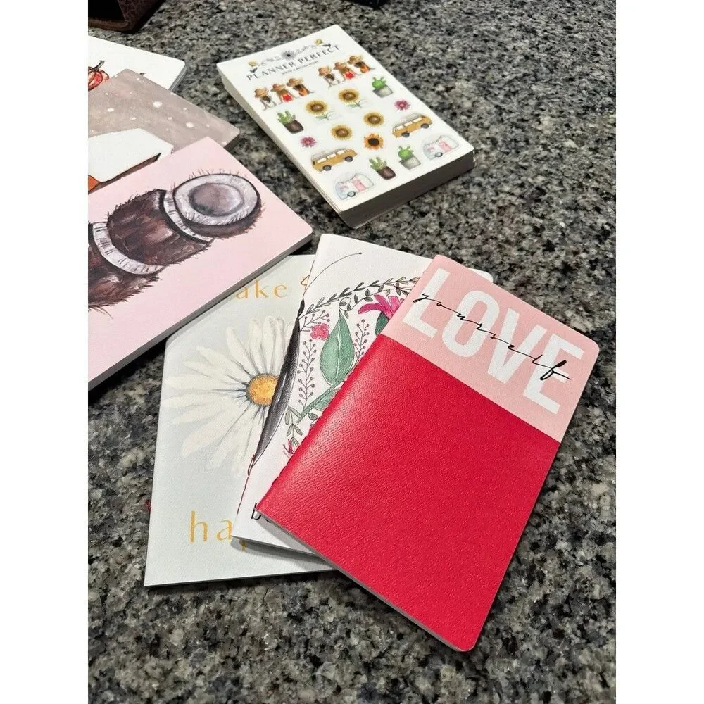 Lot of Planner Perfect Leather Travelers Notebook-Wide and journals